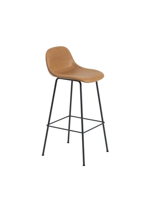 FIBER BAR STOOL W. BACKREST / TUBE BASE H: 75 CM / 29.5"