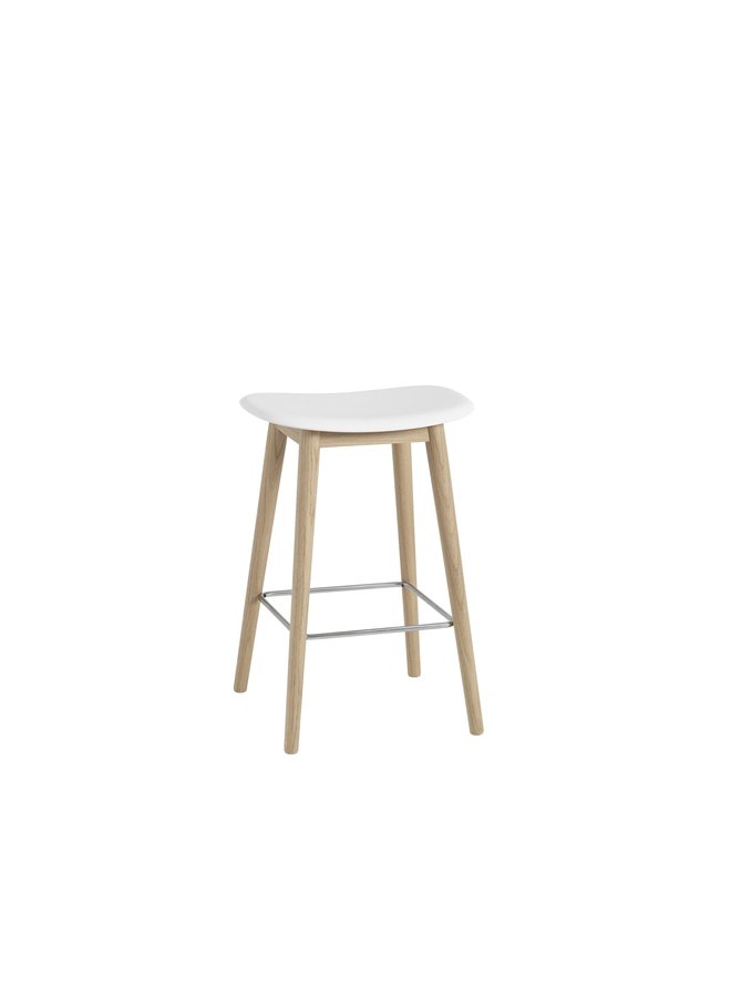 FIBER COUNTER STOOL / WOOD BASE H: 65 CM / 25.6"