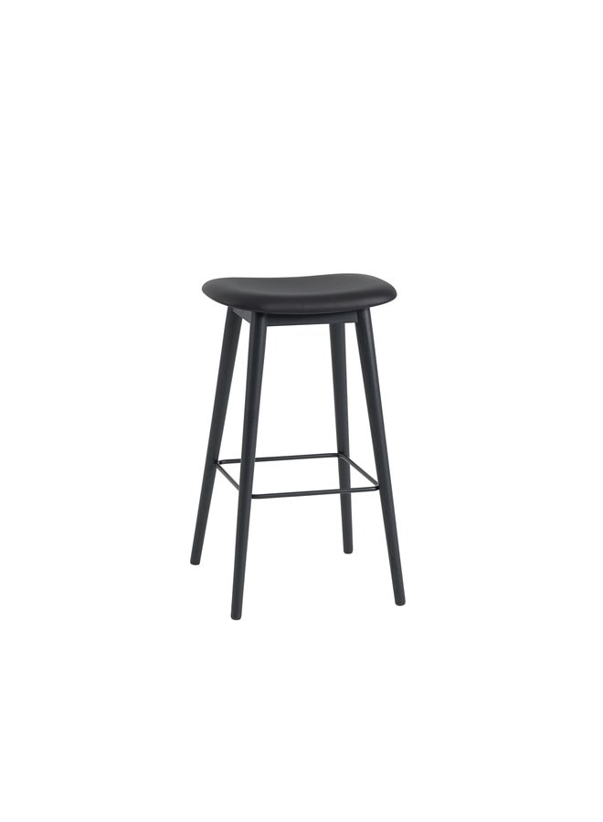 FIBER BAR STOOL / WOOD BASE H: 75 CM / 29.5"