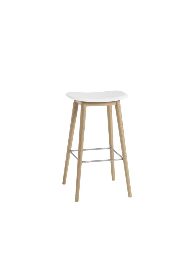 FIBER BAR STOOL / WOOD BASE H: 75 CM / 29.5"