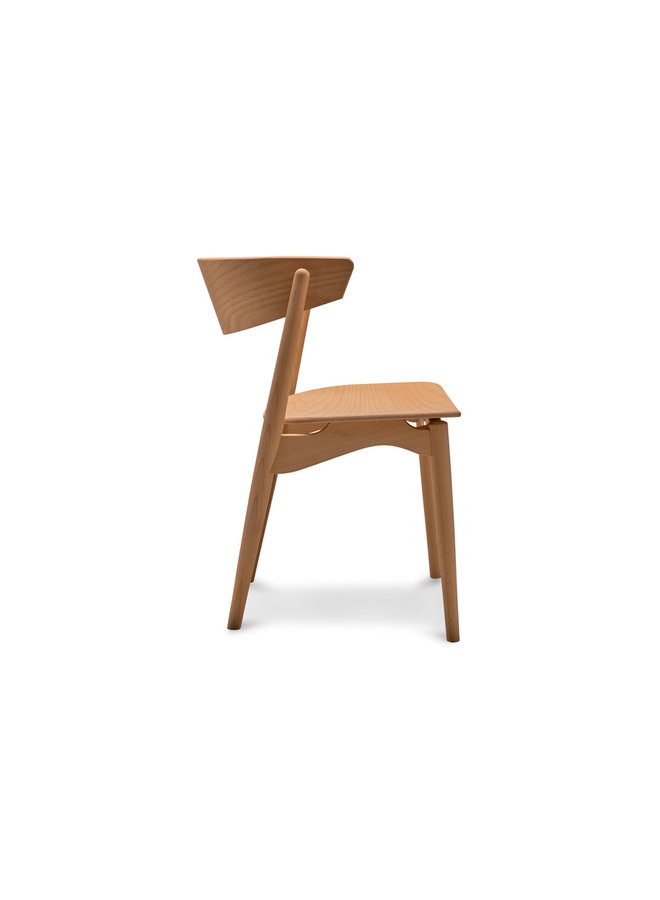 Sibast No 7 Beech - Wooden backrest/upholstered seat