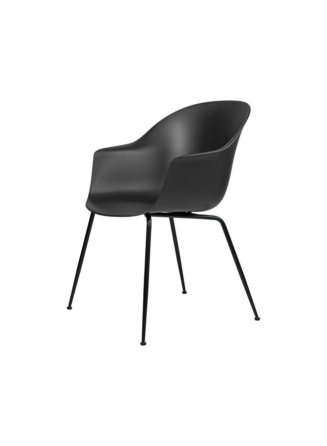 Bat Dining Chair, Conic base, Black Matte Base, Felt Glides