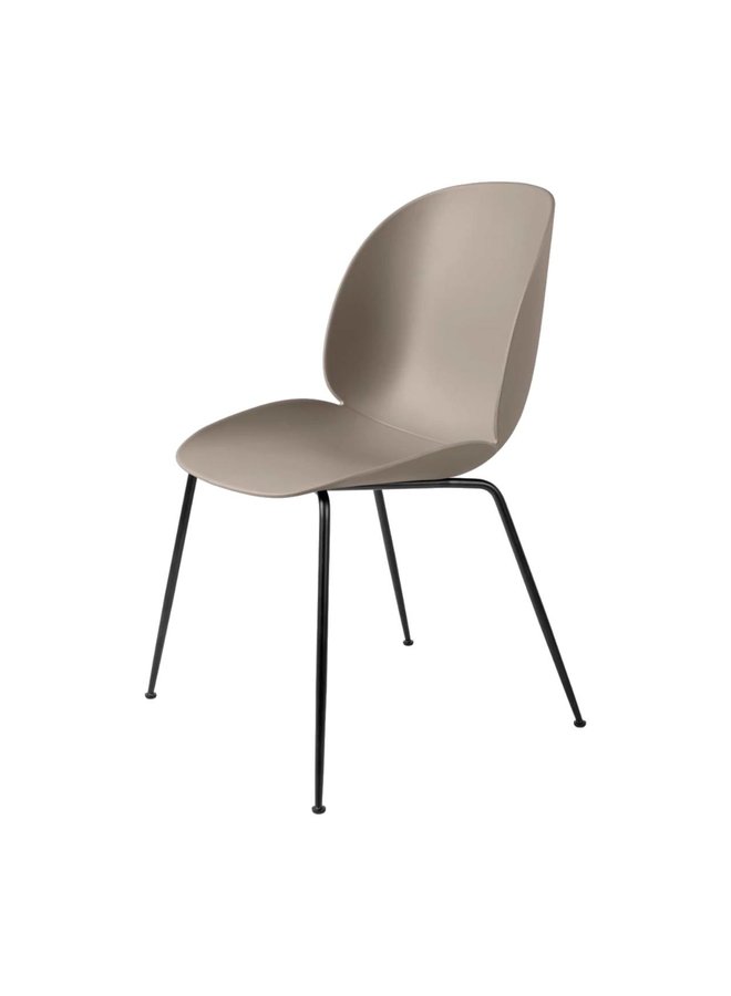 Beetle Dining Chair - Un-Upholstered, Conic base, Black Matt Base