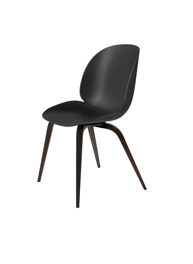Beetle Dining Chair - Un-Upholstered, Wood base, Smoked Oak Matt Lacquered