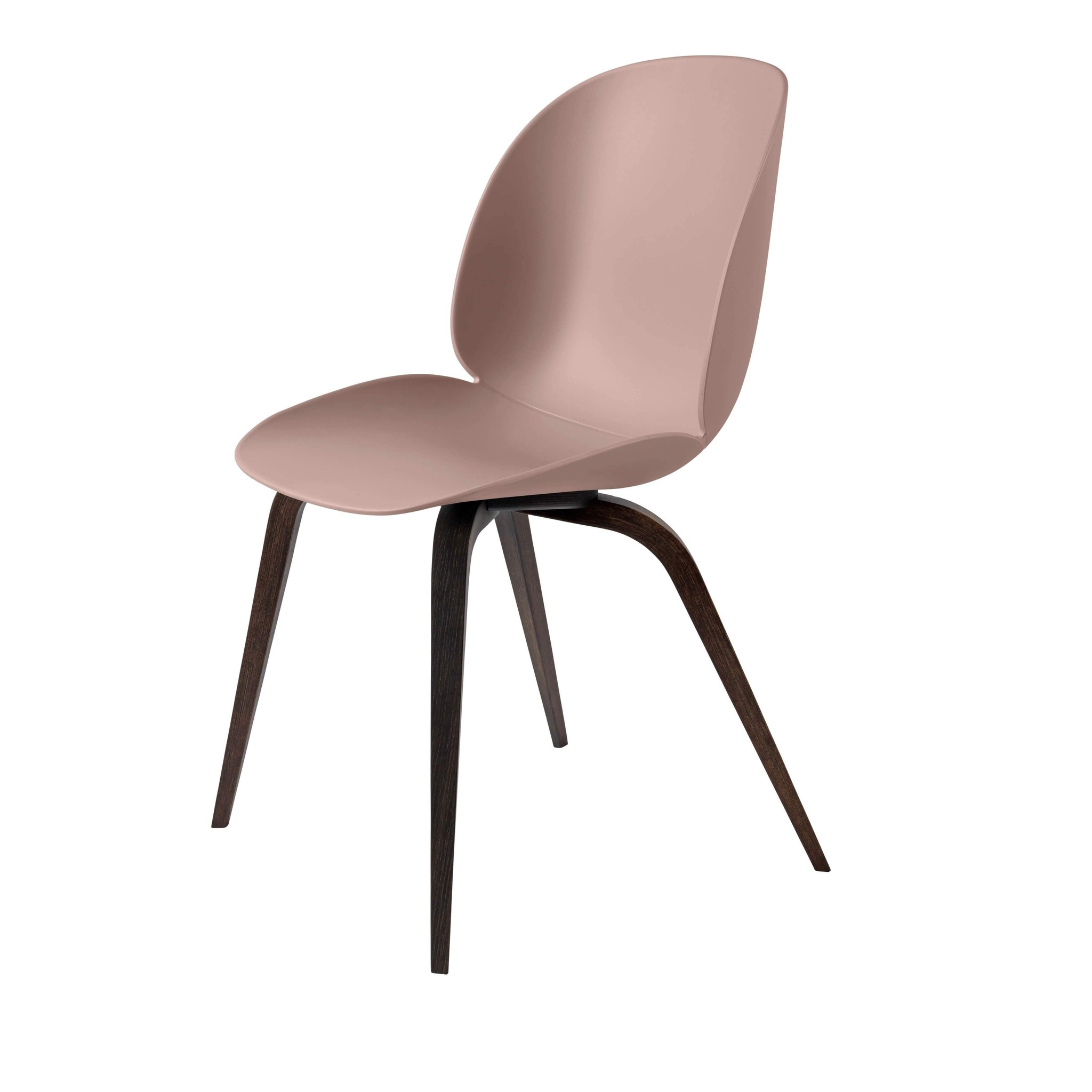 Beetle Dining Chair UnUpholstered, Wood base, Smoked Oak Matt