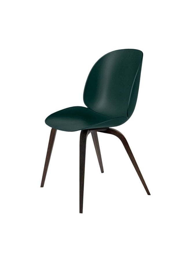 Beetle Dining Chair - Un-Upholstered, Wood base, Smoked Oak Matt Lacquered