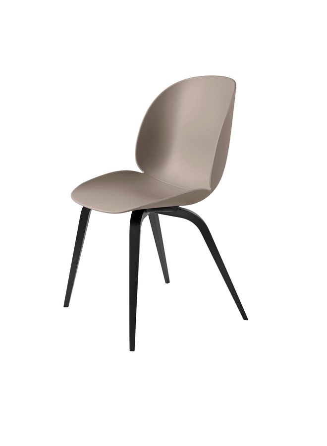 Beetle Dining Chair - Un-Upholstered, Wood Base, Black Stained Beech Semi Matte Lacquered Base