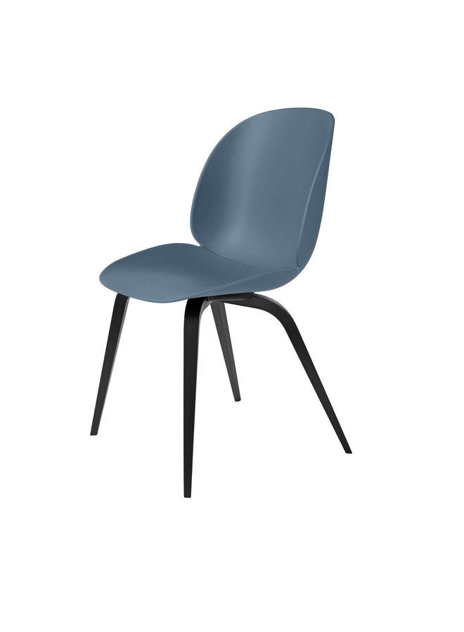 Beetle Dining Chair - Un-Upholstered, Wood base, Black Stained Beech Semi Matt Lacquered Base