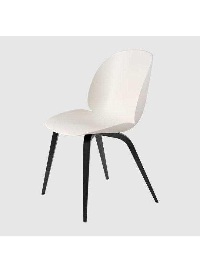 Beetle Dining Chair - Un-Upholstered, Wood Base, Black Stained Beech Semi Matte Lacquered Base