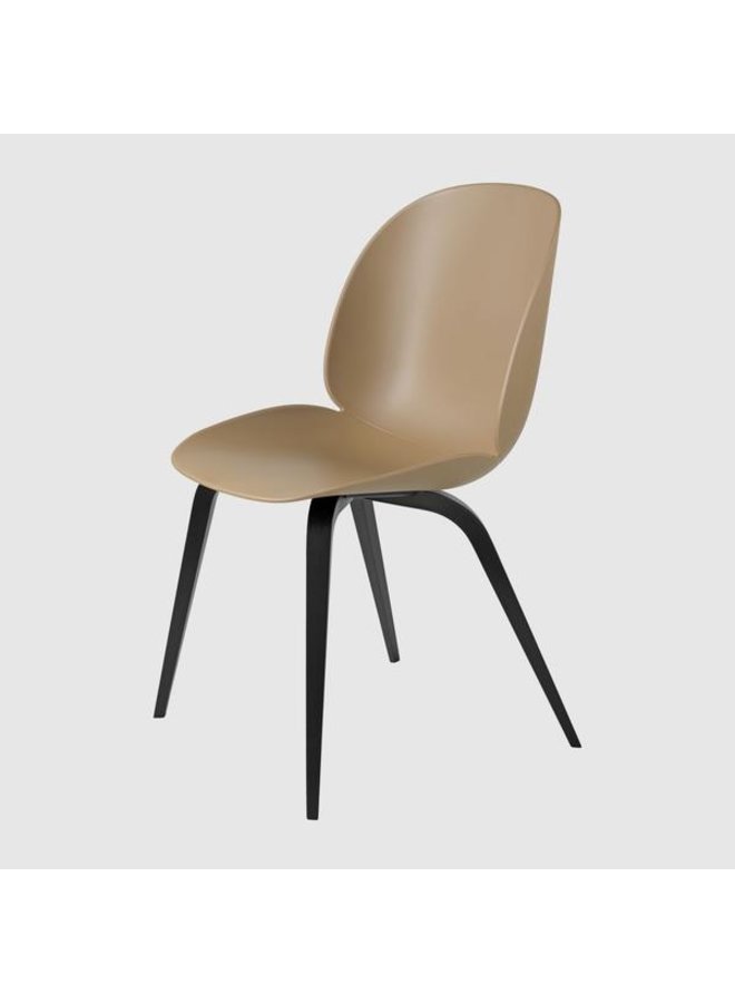 Beetle Dining Chair - Un-Upholstered, Wood Base, Black Stained Beech Semi Matte Lacquered Base