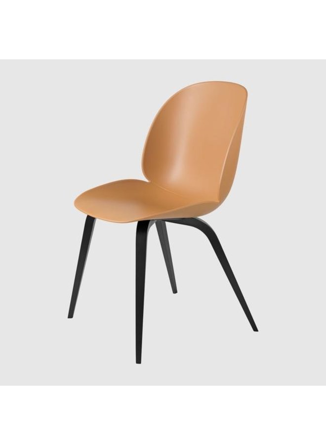 Beetle Dining Chair - Un-Upholstered, Wood base, Black Stained Beech Semi Matt Lacquered Base