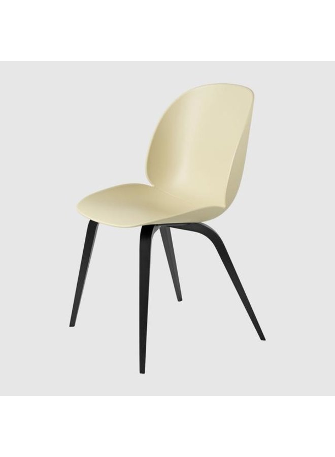 Beetle Dining Chair - Un-Upholstered, Wood base, Black Stained Beech Semi Matt Lacquered Base