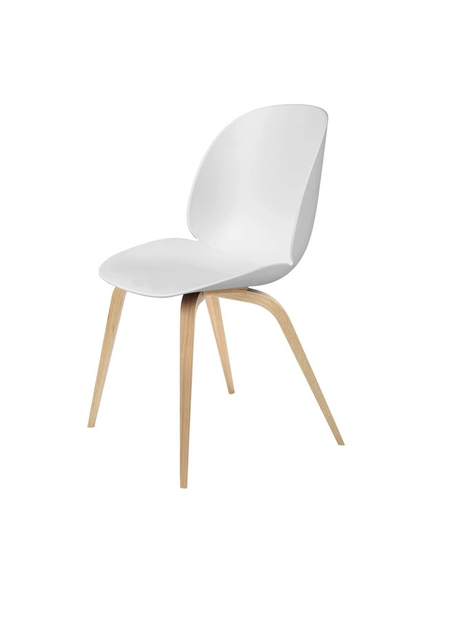 Beetle Dining Chair - Un-Upholstered, Wood base, Oak Semi Matt Lacquered Base