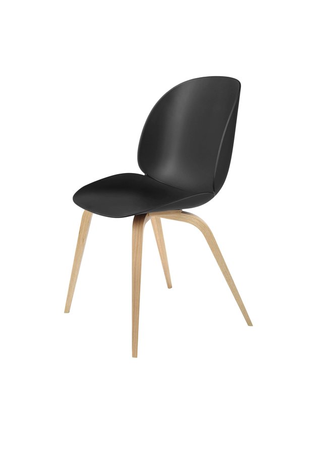 Beetle Dining Chair - Un-Upholstered, Wood base, Oak Semi Matt Lacquered Base