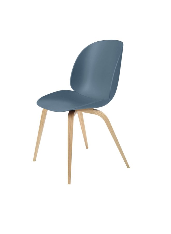 Beetle Dining Chair - Un-Upholstered, Wood base, Oak Semi Matt Lacquered Base