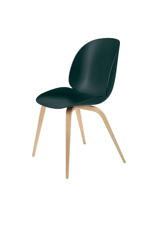 Beetle Dining Chair - Un-Upholstered, Wood base, Oak Semi Matt Lacquered Base