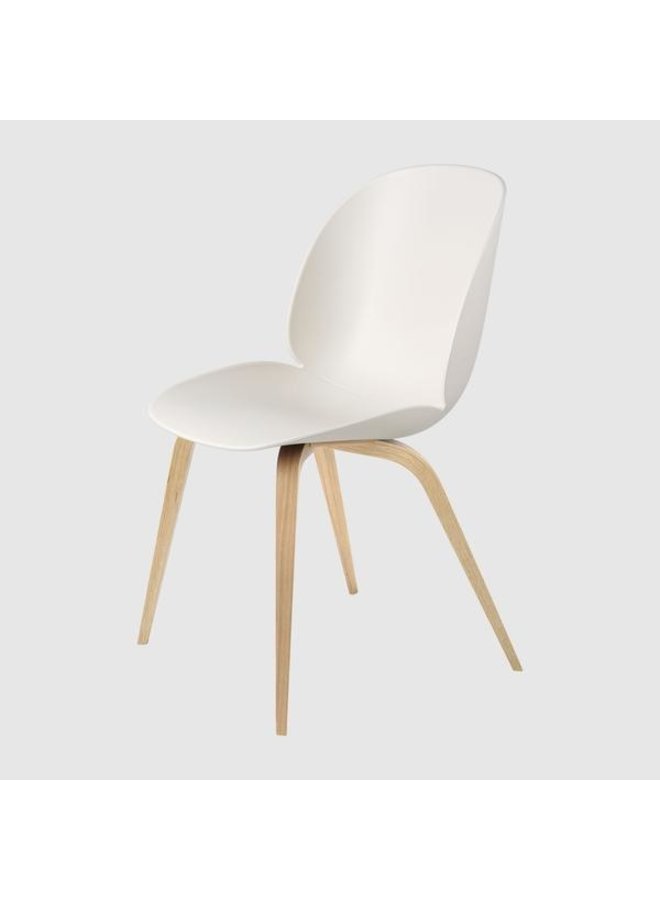 Beetle Dining Chair - Un-Upholstered, Wood base, Oak Semi Matt Lacquered Base