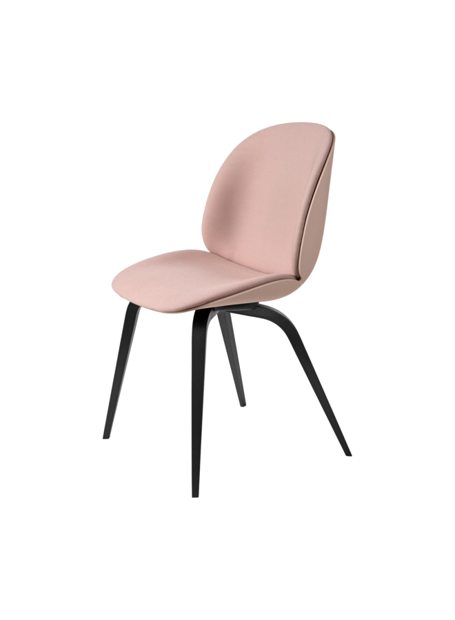 Beetle Dining Chair - Fully Upholstered, Wood base, Black Stained Beech Semi Matt Lacquered Base