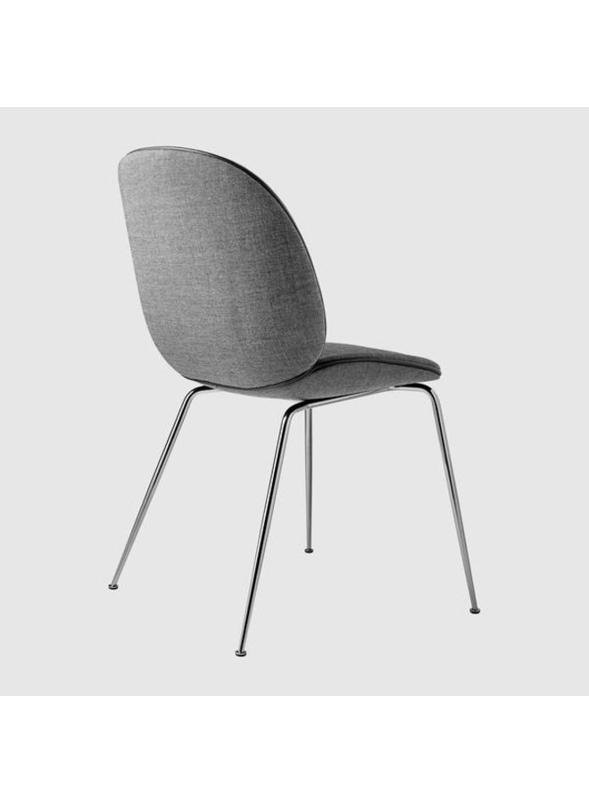 Beetle Dining Chair - Fully Upholstered, Conic base, Chrome Base