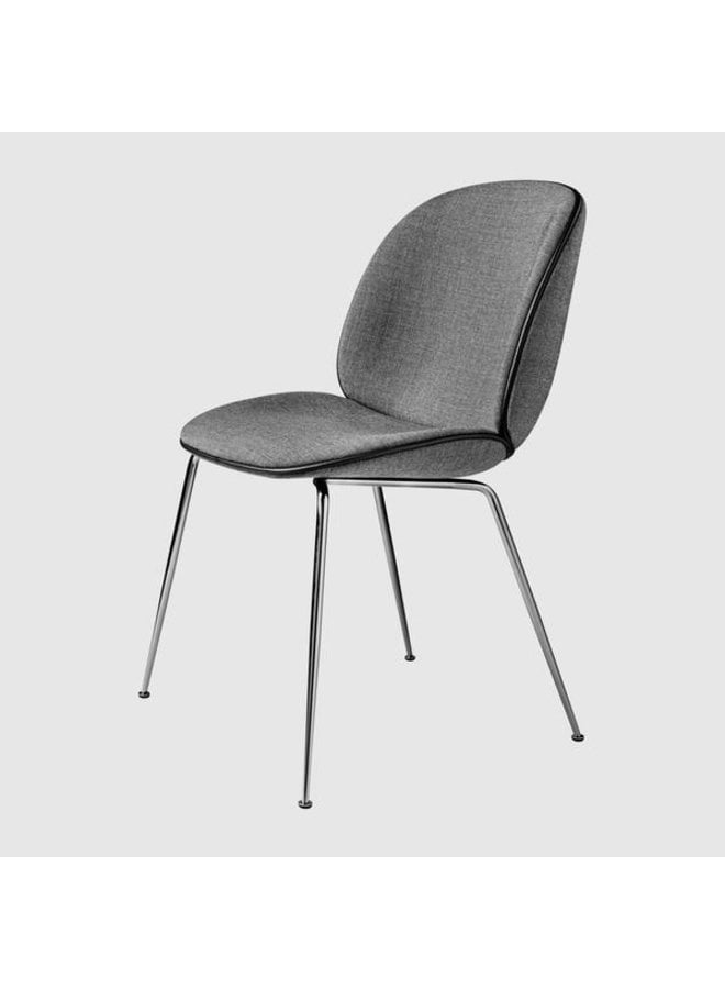 Beetle Dining Chair - Fully Upholstered, Conic base, Chrome Base