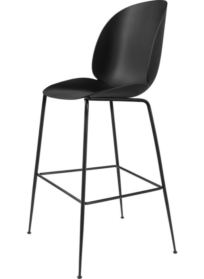 Beetle Bar Chair - Un-Upholstered, 75, Conic base, Black Matte Base