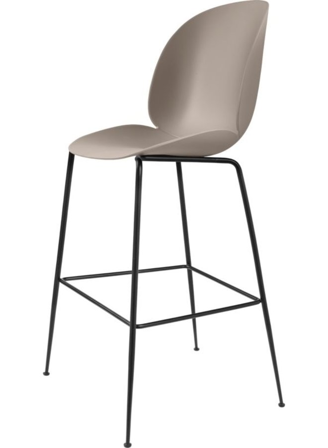 Beetle Bar Chair - Un-Upholstered, 75, Conic base, Black Matt Base