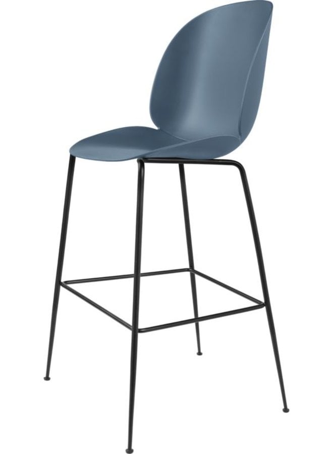 Beetle Bar Chair - Un-Upholstered, 75, Conic base, Black Matt Base