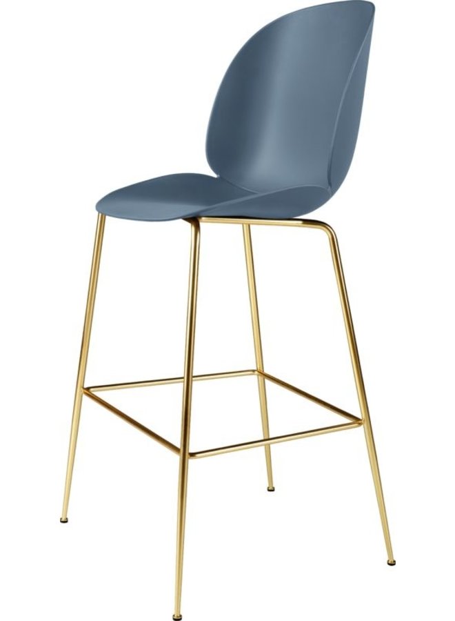 Beetle Bar Chair - Un-Upholstered, 75, Conic base, Brass Semi Matt Base