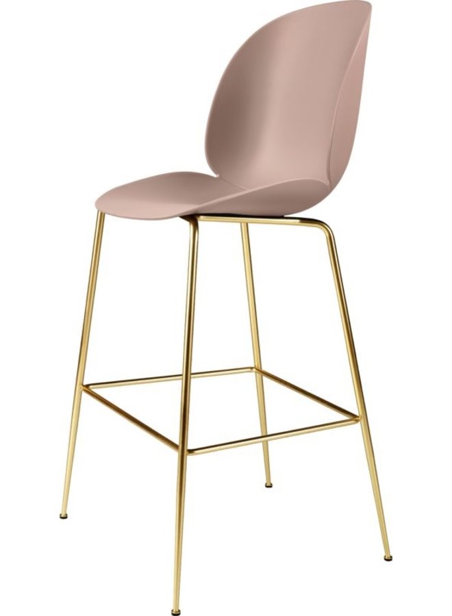 Beetle Bar Chair - Un-Upholstered, 75, Conic base, Brass Semi Matt Base
