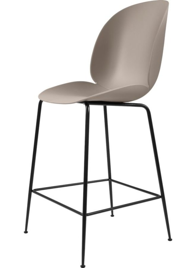 Beetle Counter Chair - Un-Upholstered, 65, Conic base, Black Matt Base