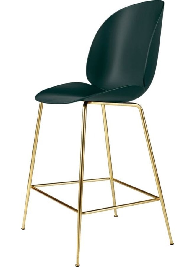 Beetle Counter Chair - Un-Upholstered, 65, Conic base, Brass Semi Matt Base