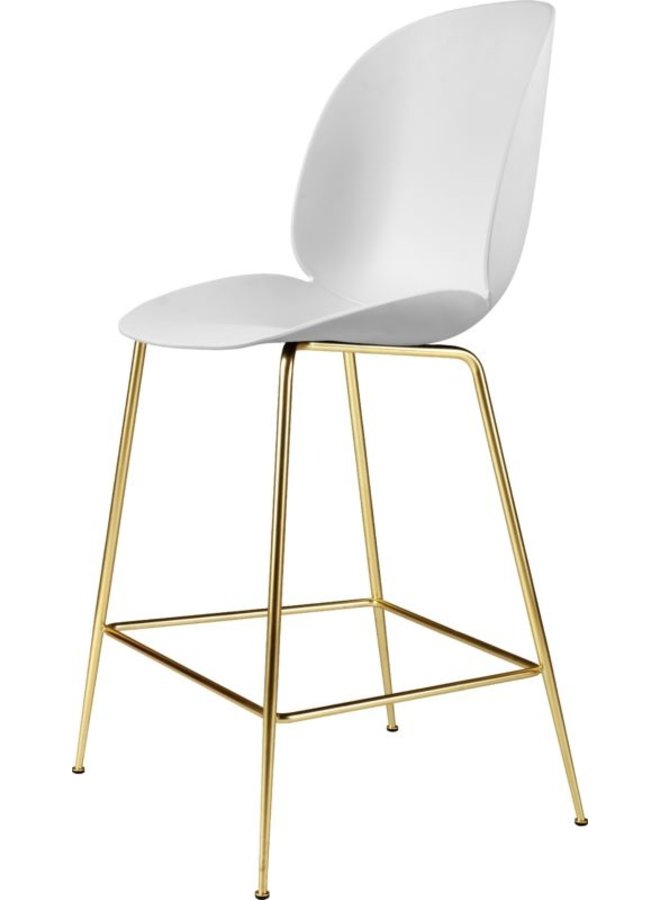 Beetle Counter Chair - Un-Upholstered, 65, Conic base, Brass Semi Matt Base