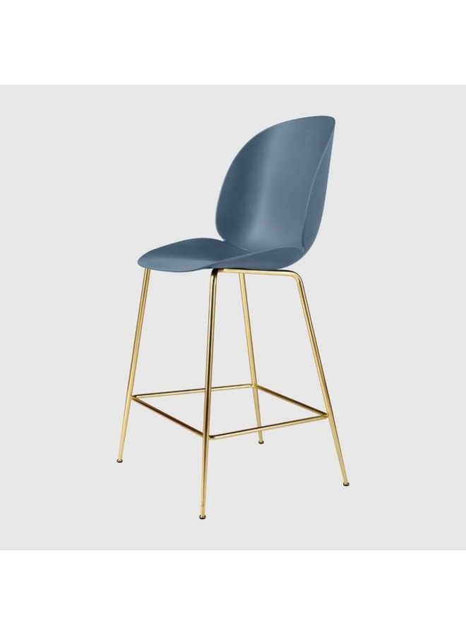 Beetle Counter Chair - Un-Upholstered, 65, Conic base, Antique Brass Base