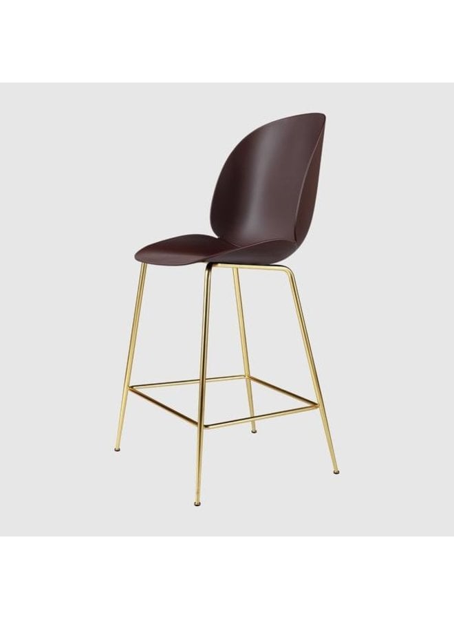 Beetle Counter Chair - Un-Upholstered, 65, Conic base, Antique Brass Base