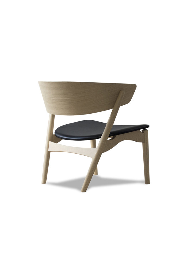 Sibast No 7 Lounge - Wooden backrest/upholstered seat