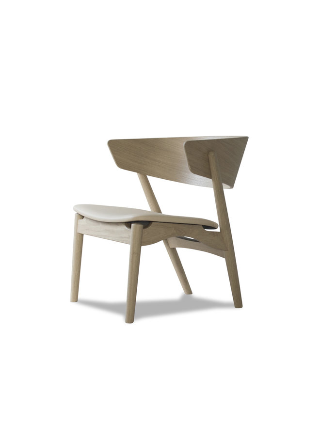 Sibast No 7 Lounge - Wooden backrest/upholstered seat