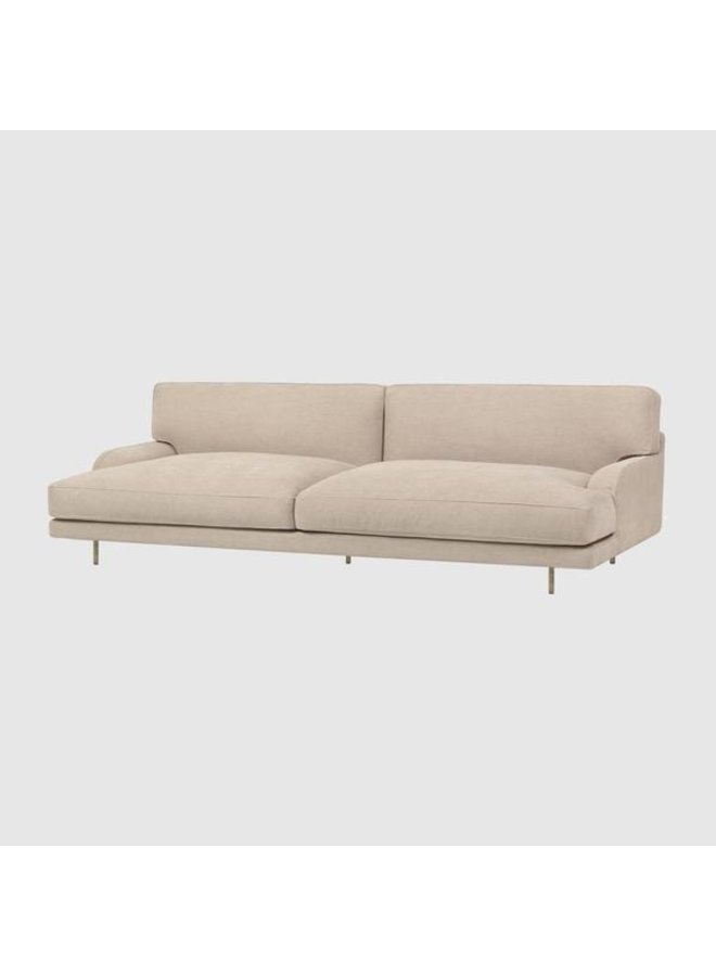 Flaneur Sofa - Fully Upholstered, 2.5-seater, Antique Brass Base