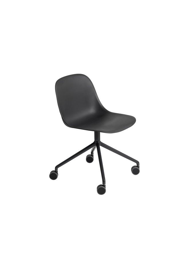 FIBER SIDE CHAIR / SWIVEL BASE W. CASTORS FIBER SHELL