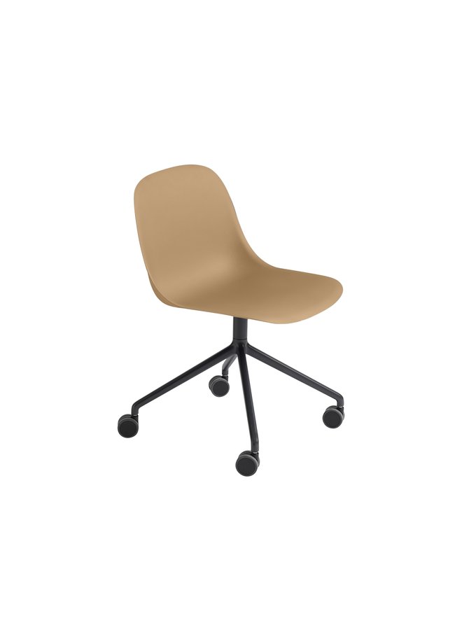 FIBER SIDE CHAIR / SWIVEL BASE W. CASTORS FIBER SHELL