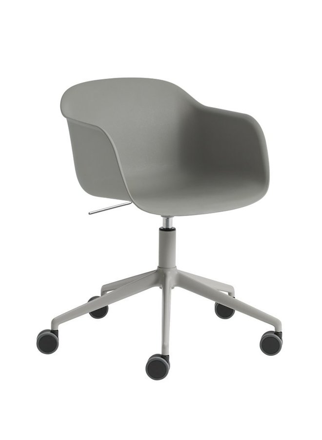 Fiber Armchair / Swivel Base with Castors & Gas Lift