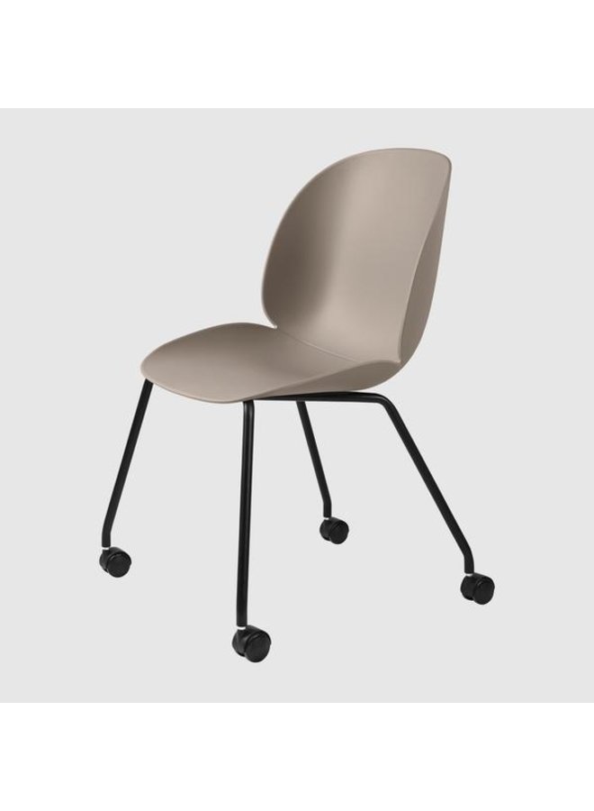 Beetle Meeting Chair - Un-Upholstered, 4 legs w. castors