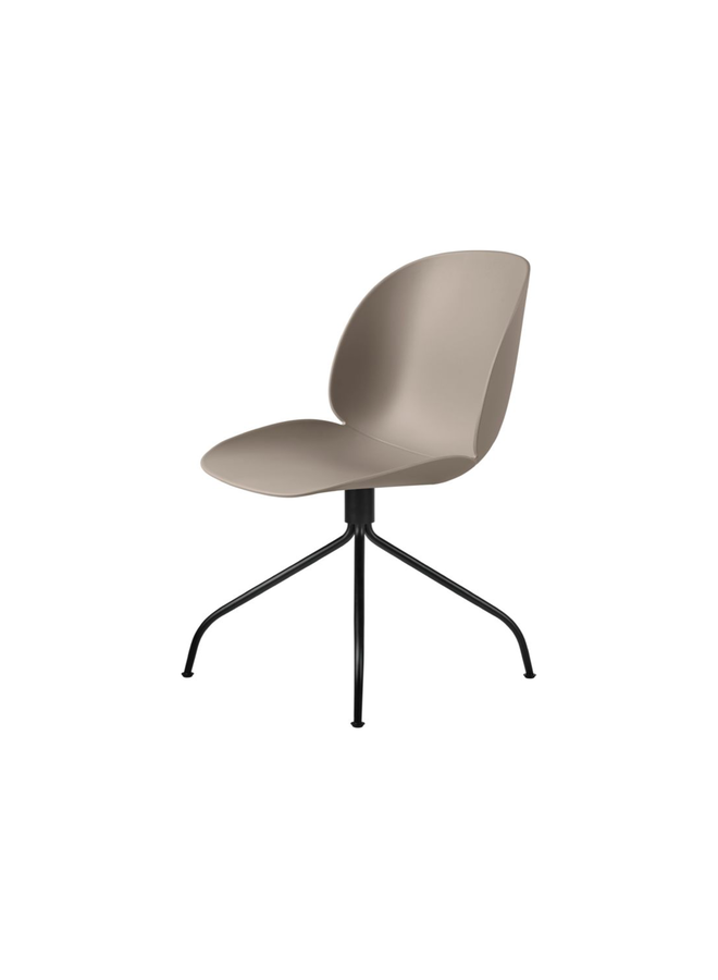 Beetle Meeting Chair - Un-Upholstered, Swivel base, Black Matt Base