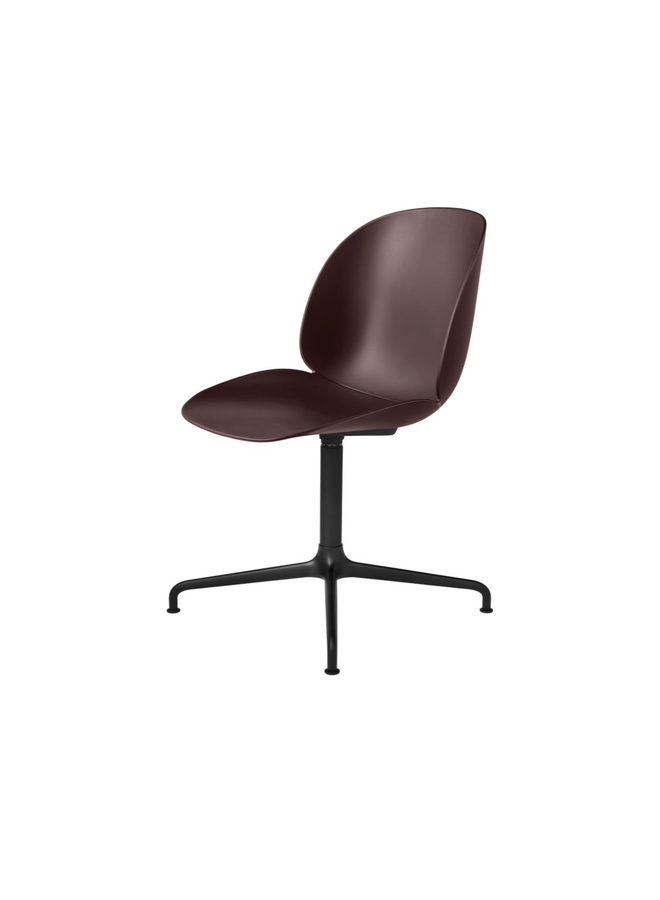 Beetle Meeting Chair - Un-Upholstered, 4-star base, Black Matt Base