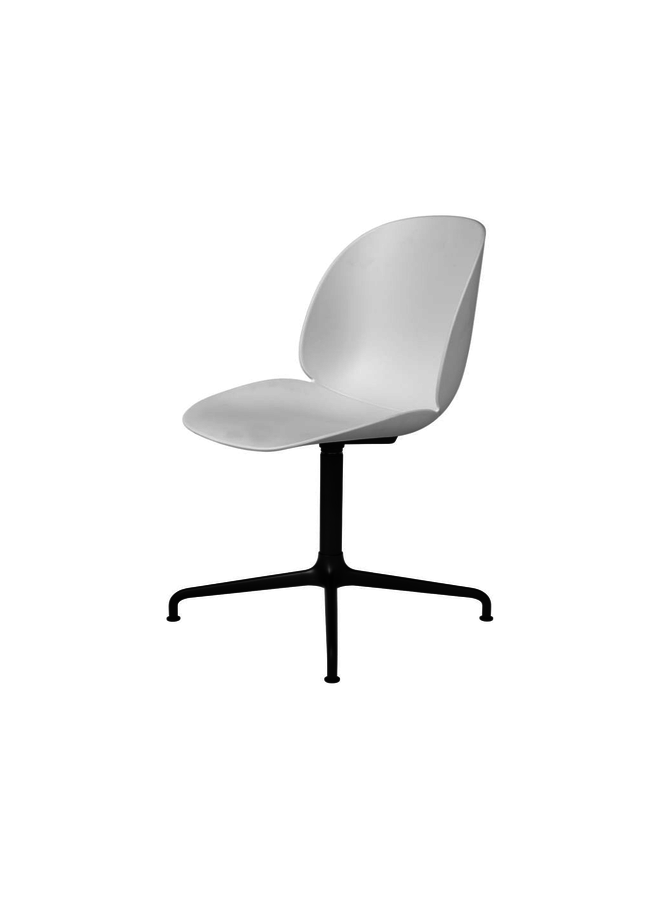 Beetle Meeting Chair - Un-Upholstered, 4-star base, Black Matt Base