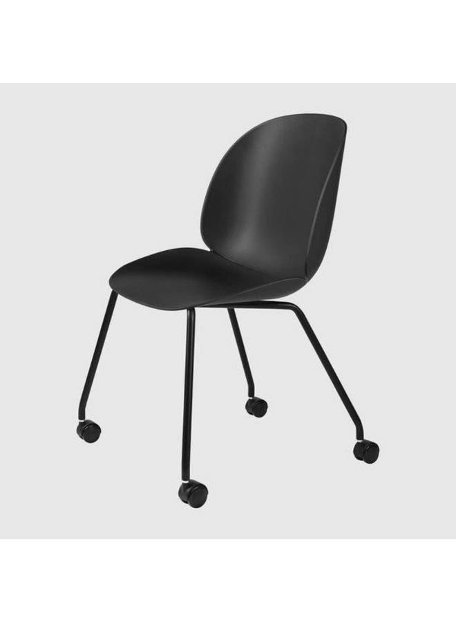 Beetle Meeting Chair - Un-Upholstered, 4 legs w. castors