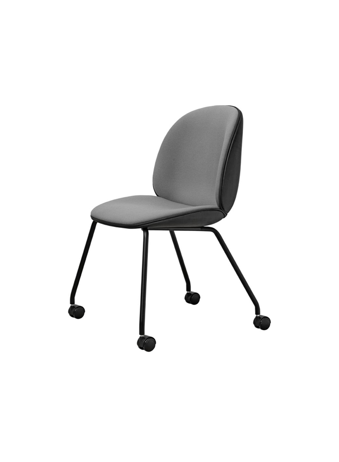 Beetle Meeting Chair - Fully Upholstered, 4 legs w. castors