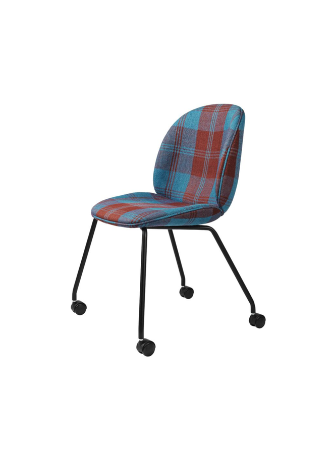 Beetle Meeting Chair - Fully Upholstered, 4 legs w. castors