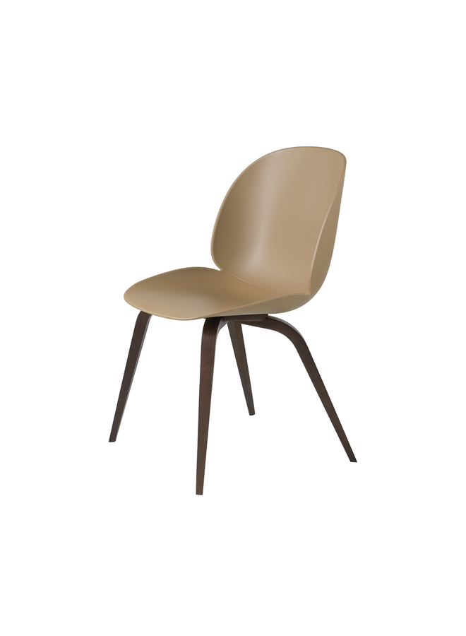 Beetle Dining Chair - Un-Upholstered, Wood base, Smoked Oak Matt Lacquered