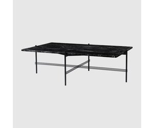 GUBI TS Coffee Table - Rectangular, 130x80, Black base