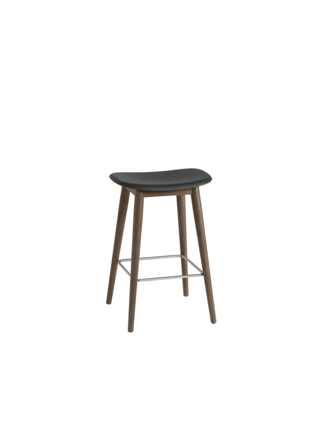 FIBER COUNTER STOOL / WOOD BASE H: 65 CM / 25.6"